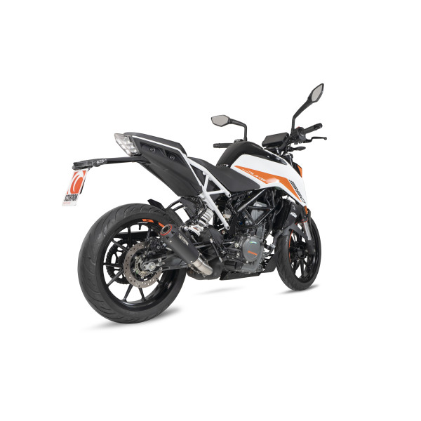 Scorpion Exhaust KTM 390 Duke 2021 - 2023 Red Power Slip-on Black Ceramic Coated Sleeve